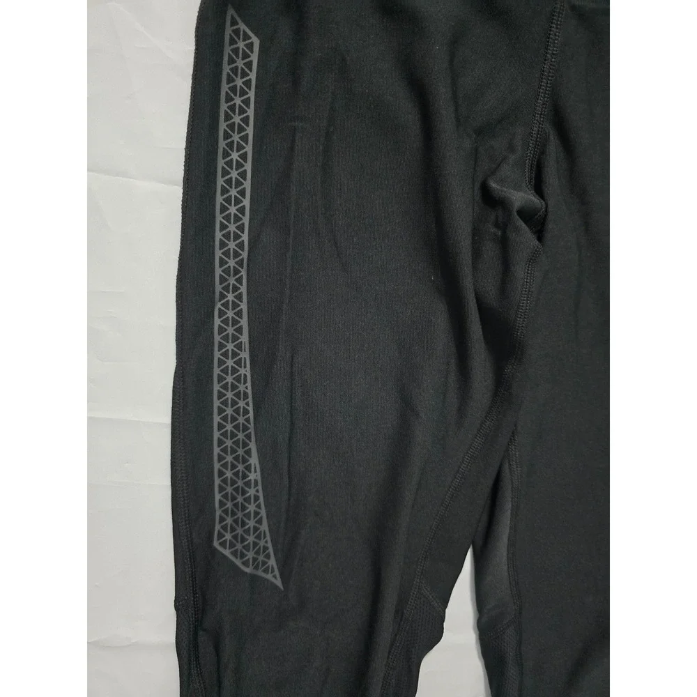 Nike Dri-FIT Womens Black Running Tights Reflective Zipper Ankle Leggings Small